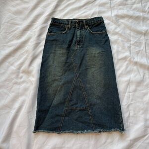 Vintage Classic Blue Denim Skirt